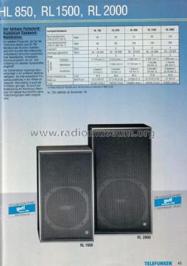 3-Way Speaker System RL 2000; Telefunken (ID = 1899681) Speaker-P