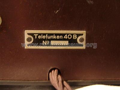 40B; Telefunken (ID = 218513) Radio
