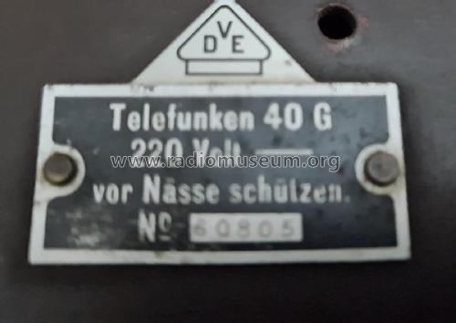 40G ; Telefunken (ID = 2713293) Radio