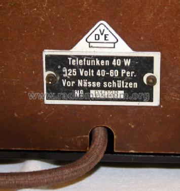 40W ; Telefunken (ID = 232937) Radio