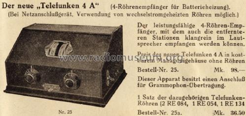 4A/30 Batt ; Telefunken (ID = 1365134) Radio
