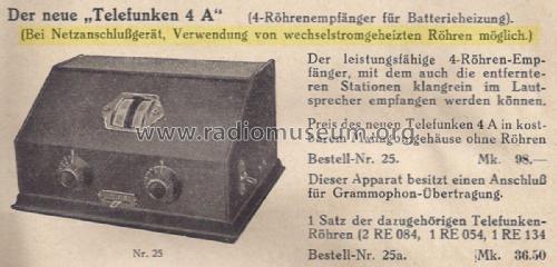 4A ; Telefunken (ID = 1808999) Radio