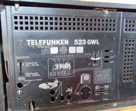 523GWL ; Telefunken (ID = 2686762) Radio