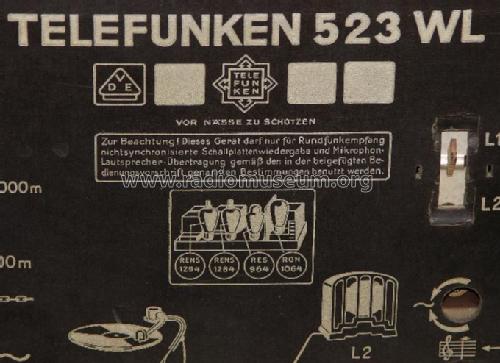 523WL ; Telefunken (ID = 158335) Radio