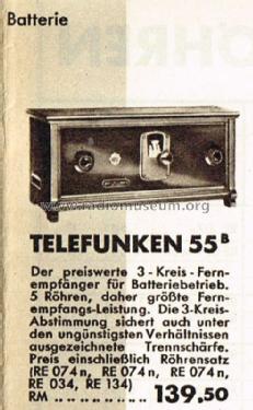 55B ; Telefunken (ID = 1548425) Radio