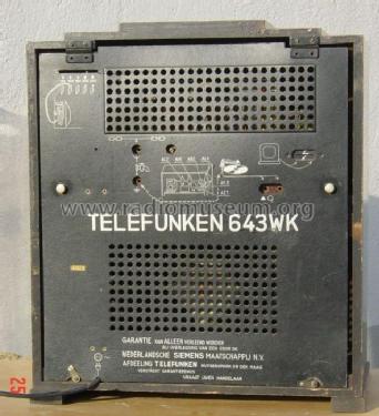 643WK ; Telefunken (ID = 307289) Radio