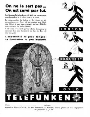 651WL ; Telefunken (ID = 113470) Radio