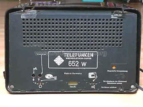 652W; Telefunken (ID = 444796) Radio