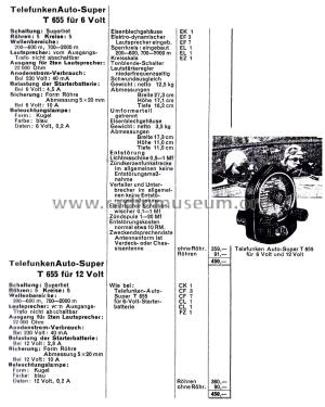 655 ; Telefunken (ID = 2649989) Autoradio