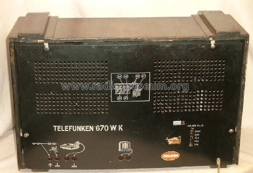 670WK ; Telefunken (ID = 205185) Radio