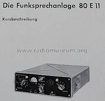 Funksprechanlage 80E11-2; Telefunken (ID = 657956) Commercial TRX