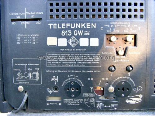 813GW ; Telefunken (ID = 38437) Radio