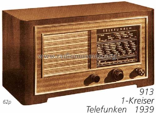 913WK ; Telefunken (ID = 708782) Radio