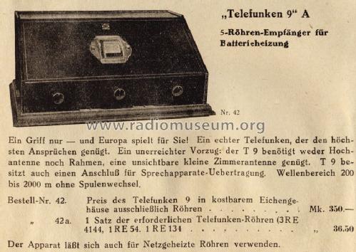 9 ; Telefunken (ID = 1365711) Radio