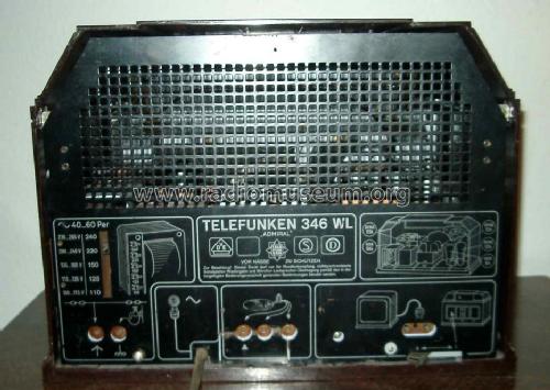 Admiral 346WL ; Telefunken (ID = 18274) Radio