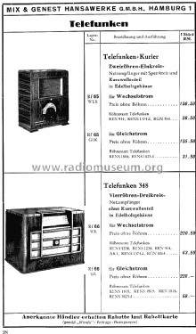 Admiral 348WL ; Telefunken (ID = 1581793) Radio