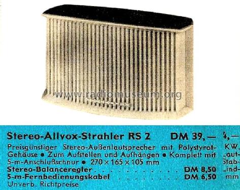 Allvox-Strahler RS2; Telefunken (ID = 2269652) Altavoz-Au