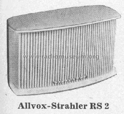 Allvox-Strahler RS2; Telefunken (ID = 374607) Speaker-P