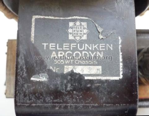 Arcodyn 505WT ; Telefunken (ID = 1058809) Parleur