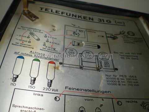 Arcolette 31G ; Telefunken (ID = 445830) Radio