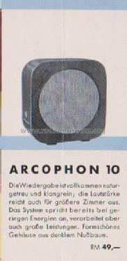 Arcophon 10; Telefunken (ID = 1846185) Speaker-P