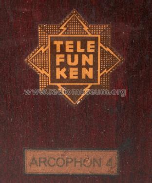 Arcophon 4 ; Telefunken (ID = 765426) Speaker-P