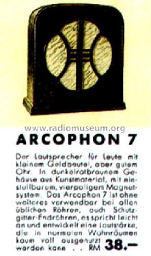 Arcophon 7; Telefunken (ID = 655237) Speaker-P
