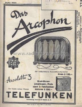 Arcophon RfL3; Telefunken (ID = 1047068) Speaker-P