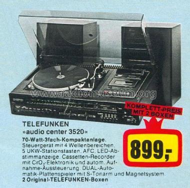 Audio Center 3520; Telefunken (ID = 1769762) Radio