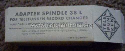 Aufsetz Achse - Adapter Spindle 38 L; Telefunken (ID = 1742124) Misc