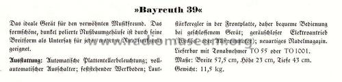 Bayreuth 39A; Telefunken (ID = 2778461) R-Player