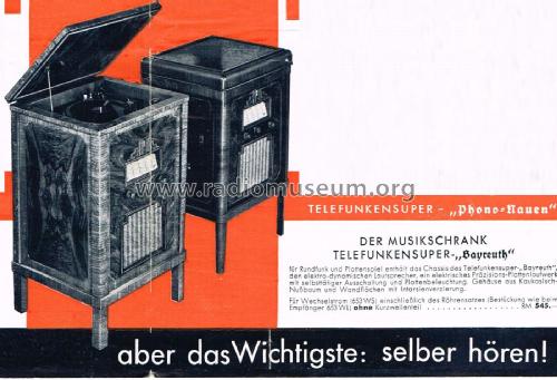 Bayreuth 653WS ; Telefunken (ID = 1769810) Radio