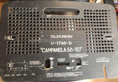 Campanela 58E-3D U-1736-E; Telefunken (ID = 3005294) Radio