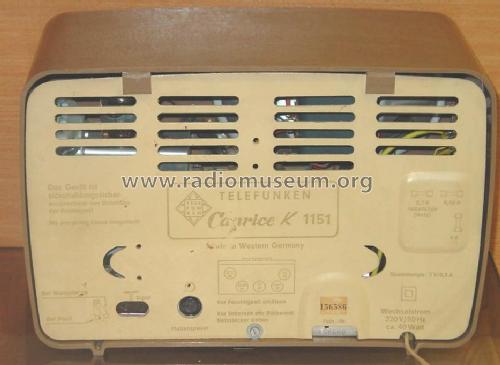 Caprice K1151; Telefunken (ID = 147731) Radio