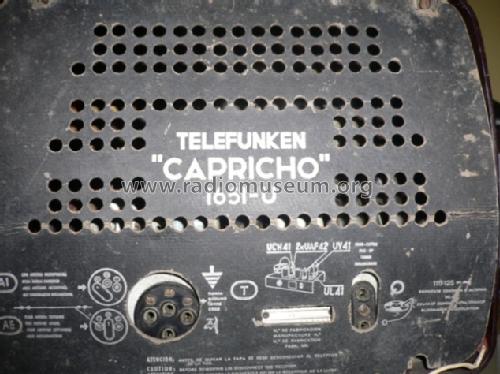 Capricho 1651-U; Telefunken (ID = 1622275) Radio