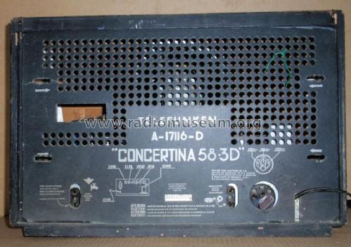 Concertina 58-3D A17116-D; Telefunken (ID = 1850433) Radio