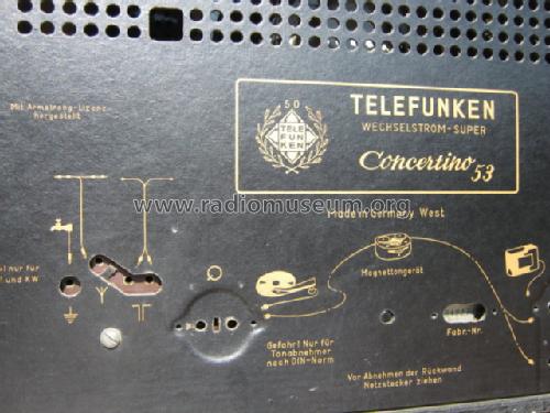 Concertino 53W; Telefunken (ID = 806101) Radio