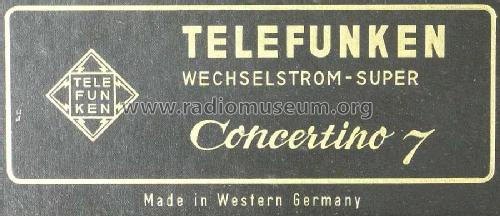 Concertino 7; Telefunken (ID = 1457505) Radio