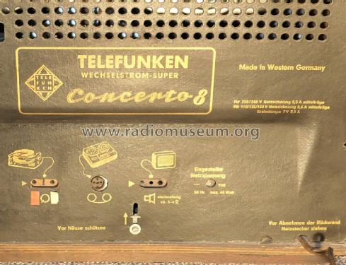 Concerto 8; Telefunken (ID = 2350817) Radio