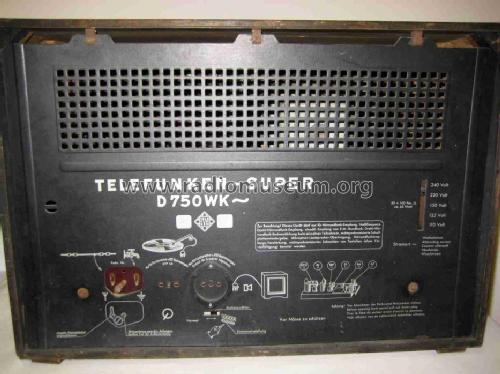D750WK; Telefunken (ID = 933330) Radio