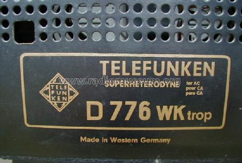 D776WK trop; Telefunken (ID = 671746) Radio