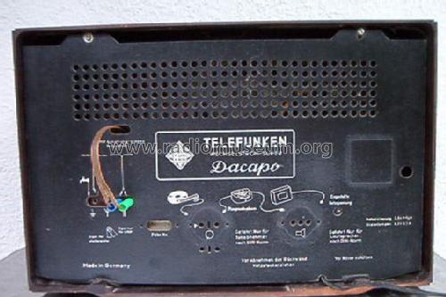 Dacapo 1952; Telefunken (ID = 145793) Radio