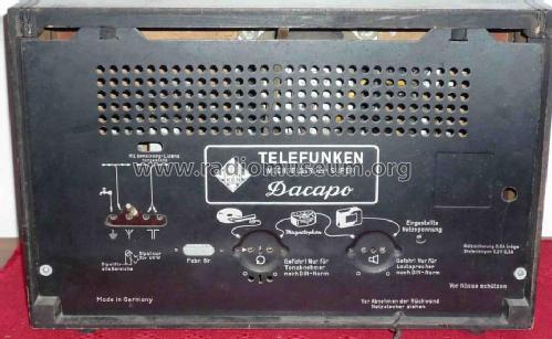 Dacapo 1952; Telefunken (ID = 472742) Radio