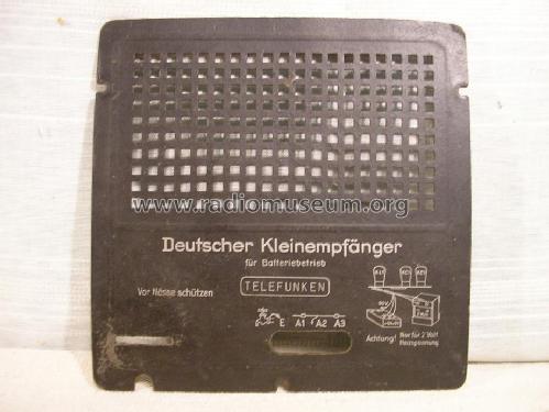 Deutscher Kleinempfänger für Batteriebetrieb DKE38B; Telefunken (ID = 1292300) Radio