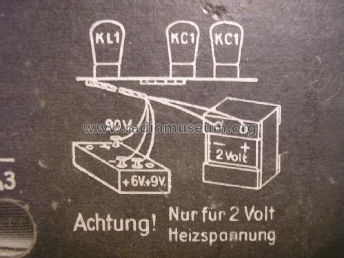 Deutscher Kleinempfänger für Batteriebetrieb DKE38B; Telefunken (ID = 1292301) Radio