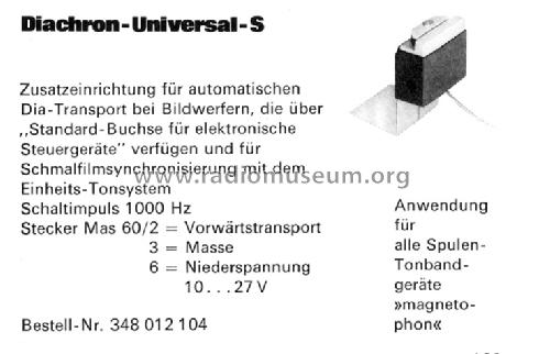 Diachron Universal ; Telefunken (ID = 154506) Misc