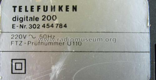 Digitale 200; Telefunken (ID = 2294394) Radio