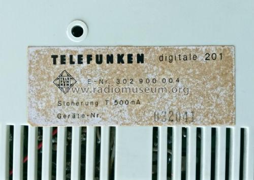 Digitale 201; Telefunken (ID = 2277613) Radio