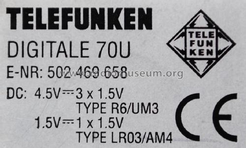 Digitale 70U; Telefunken (ID = 1647573) Radio