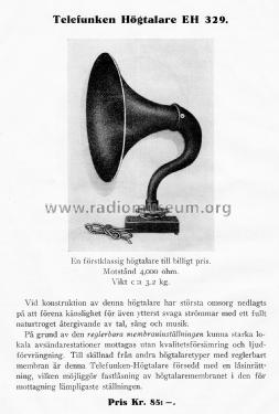 EH329; Telefunken (ID = 2276744) Altavoz-Au